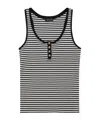 Anine Bing Alessia Tank Top In Black Cotton In Black