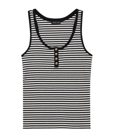 ANINE BING ANINE BING ALESSIA STRIPED KNITTED TANK TOP