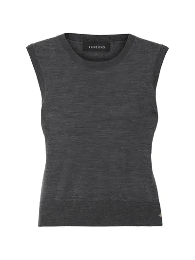 Anine Bing Moni Wool And Cashmere-blend Top In Multi