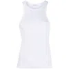 Anine Bing Eva Fitted Tank Top In White