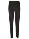 ANINE BING SLIM FIT PLEATED TROUSERS