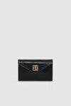 Anine Bing Elly High-shine Leather Clutch In Black