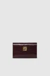Anine Bing Small Elly Clutch In Burgundy Embossed In Burgundy