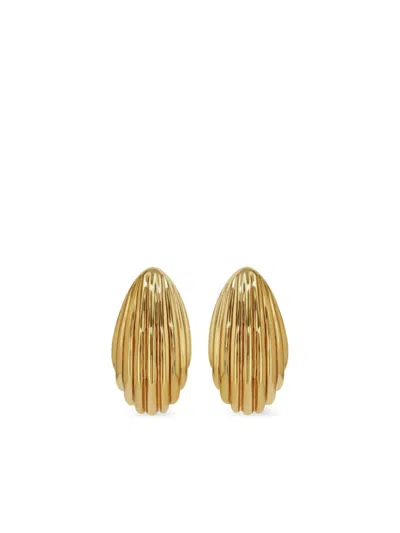 Anine Bing Small Ribbed Drop Earrings