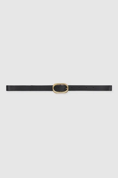 Anine Bing Small Signature Link Belt In Black