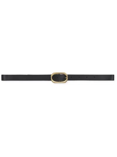 ANINE BING SMALL SIGNATURE LINK LEATHER BELT