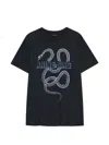 Anine Bing Snake Graphic T-shirt In Black