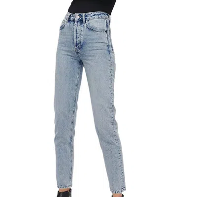 Anine Bing Sonya Slim Straight Non-stretch Jean In Blue