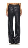Anine Bing Soto Pant In Night Sky Vegan Leather In 夜空蓝