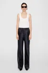 Anine Bing Soto Pant In Night Sky Vegan Leather In Blue