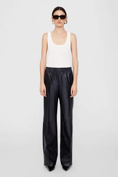 Anine Bing Soto Pant In Night Sky Vegan Leather In Blue
