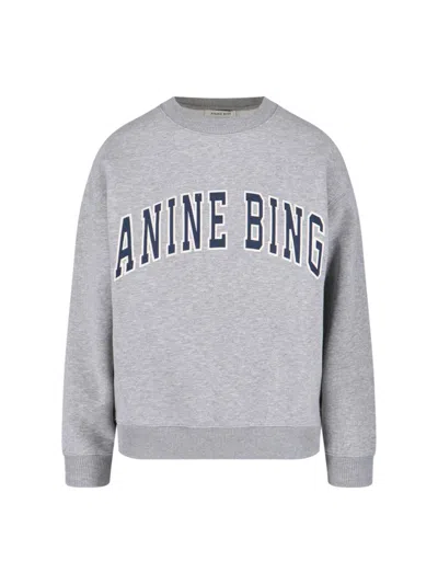 Anine Bing Spencer Crewneck Sweatshirt - Grey In Gray