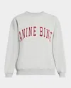 Anine Bing Spencer Crewneck Sweatshirt In Medium Heather Grey