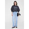 Anine Bing Vintage-inspired Graphic Eagle Sweatshirt In Blue
