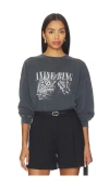 Anine Bing Spencer Leopard Sweatshirt In Black