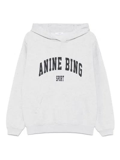 Anine Bing Harvey Logo-print Sweatshirt In Gray