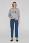 Anine Bing Spencer Logo Print Sweatshirt In Grey