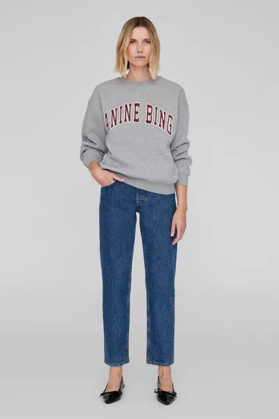 ANINE BING SPENCER SWEATSHIRT ANINE BING IN MEDIUM HEATHER GREY
