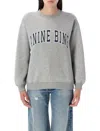 Anine Bing Spencer Printed Cotton-blend Jersey Sweatshirt In Gray