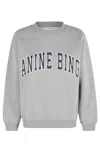 Anine Bing Ribbed Neck Sweatshirt Spencer In Gray
