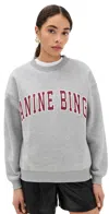 Anine Bing Spencer Crewneck Sweatshirt In Grey Melange