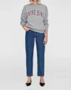 Anine Bing Spencer Sweatshirt In Medium Heather Grey In Gray