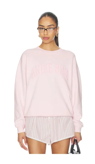 Anine Bing Spencer Sweatshirt In Pink