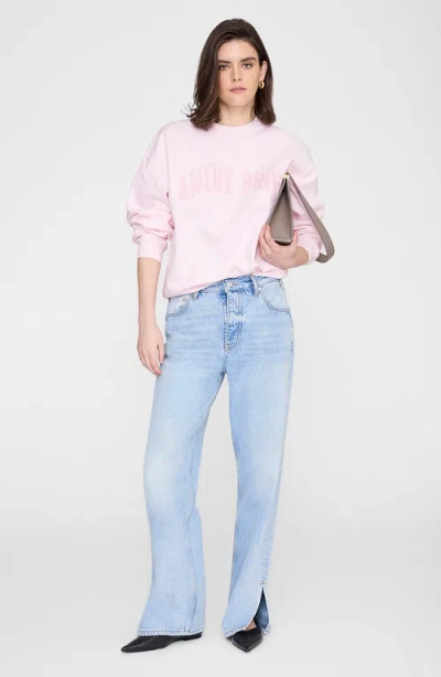 Anine Bing Spencer Sweatshirt In Pink