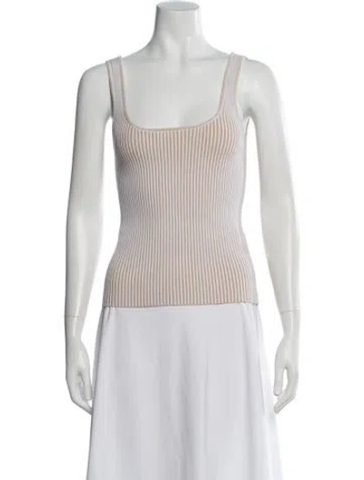 Pre-owned Anine Bing Square Neckline Sleeveless Top In Neutral