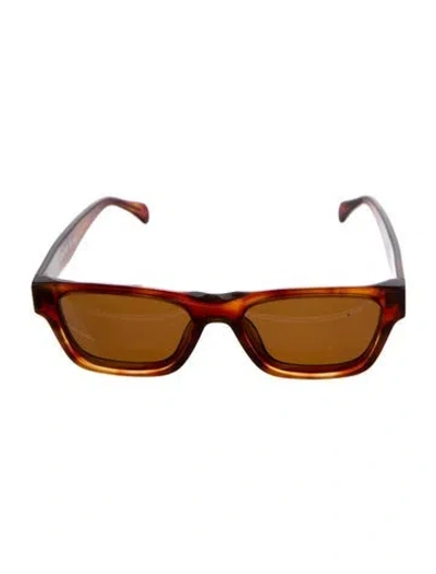 Pre-owned Anine Bing Square Tinted Sunglasses In Brown
