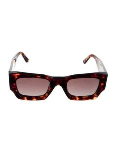 Pre-owned Anine Bing Square Tinted Sunglasses In Brown