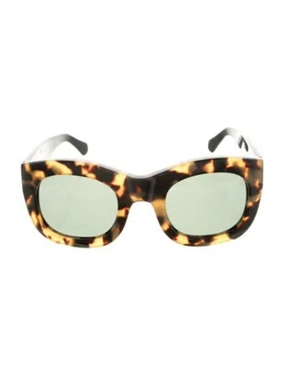 Pre-owned Anine Bing Square Tinted Sunglasses In Multi