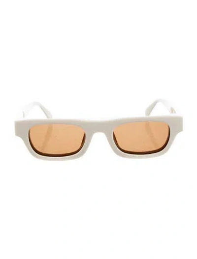 Pre-owned Anine Bing Square Tinted Sunglasses In Neutrals/orange