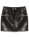 Anine Bing Steel Mini Skirt In Black