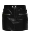 Anine Bing Steel Skirt Black In Black