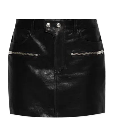 ANINE BING STEEL MINI SKIRT