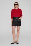 Anine Bing Steel Skirt Black In Black