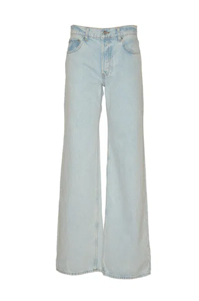 Anine Bing Straight Jeans In Washed Blue