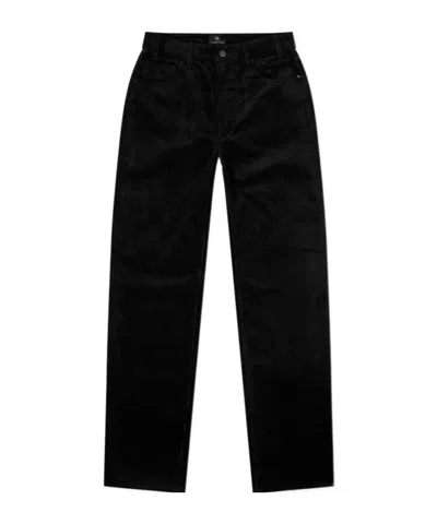 Anine Bing Straight-leg Corduroy Trousers In Black