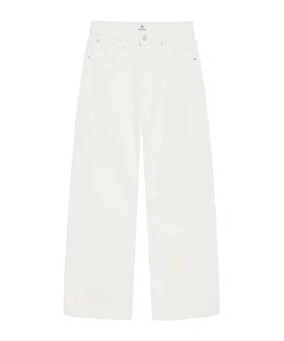 Anine Bing White Straight Leg Jeans