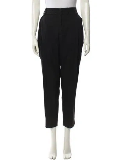 Pre-owned Anine Bing Straight Leg Pants In Black