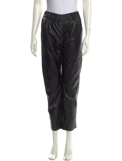Pre-owned Anine Bing Straight Leg Pants In Black