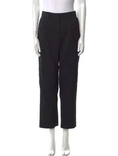 Pre-owned Anine Bing Straight Leg Pants In Black