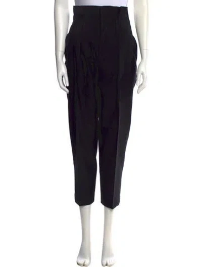 Pre-owned Anine Bing Straight Leg Pants In Black