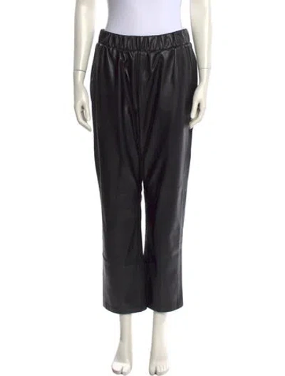 Pre-owned Anine Bing Straight Leg Pants In Black