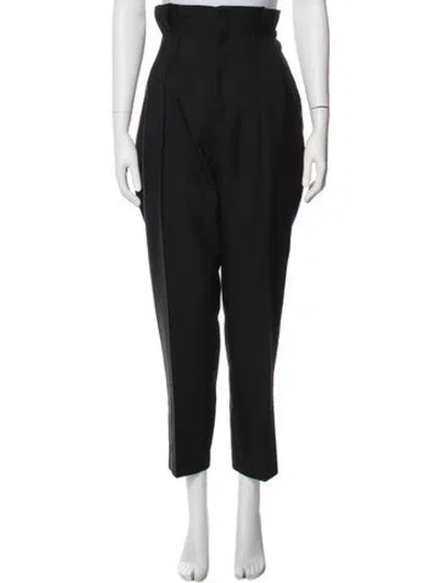 Pre-owned Anine Bing Straight Leg Pants In Black