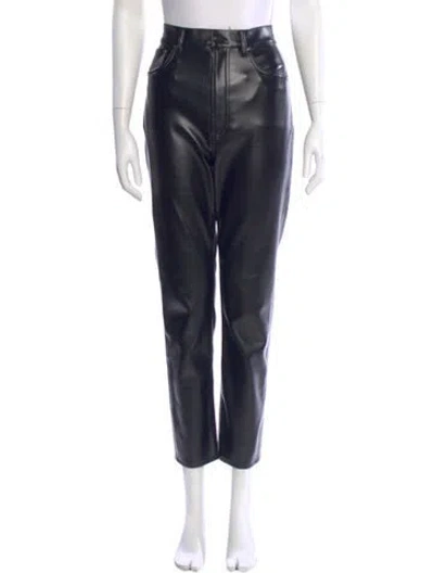 Pre-owned Anine Bing Straight Leg Pants In Black