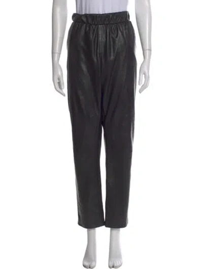 Pre-owned Anine Bing Straight Leg Pants In Black
