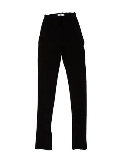 Pre-owned Anine Bing Straight Leg Pants In Black