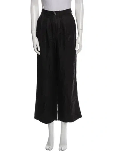 Pre-owned Anine Bing Straight Leg Pants In Blue